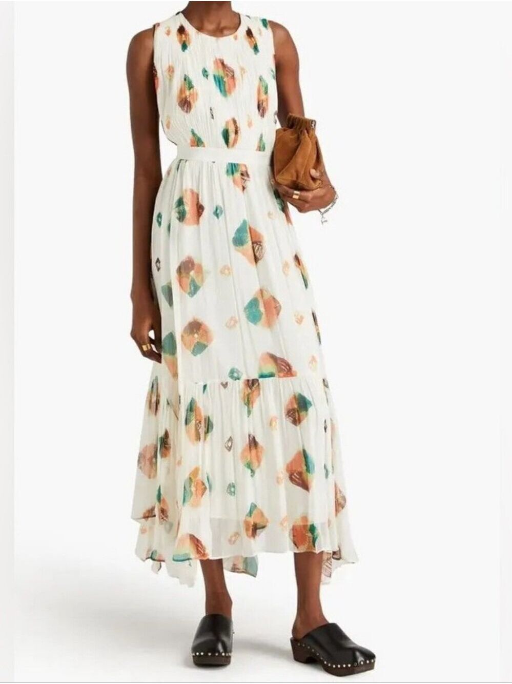 Ulla Johnson Sarai Printed Crepe Dress Size 4 BNWT